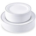 60PCS Disposable Silver Plastic Plates, Party Disposable Plates Silver Party Plates Plastic Dessert Plates Wedding Party Tableware for Dessert, Great for Parties, Weddings, Home Use, and Christmas