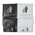 Ashtrays for Cigarettes Pocket Ashtray Pouch - Pack of 4 Premium Fireproof PVC Smell Proof Portable Ashtray Outdoor Butt Disposal Bag Cool Travel Ashtray Cute Fancy Ash Tray Black and White