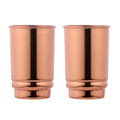 HealthGoodsIn Pure Copper Tumblers Set of 2, UNLINED, UNCOATED and LACQUER Free | 350 Ml. (11.8 US Fl Oz) Traveller's Copper Cups for Ayurveda Health Benefits