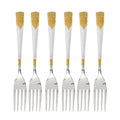 Royalford 6Pcs Stainless Steel Table Forks RF11950 Durable Flatware Set, Mirror Finish, Rust-Resistant, Dishwasher Safe, Reusable Silverware for Home, Kitchen, or Dining Table