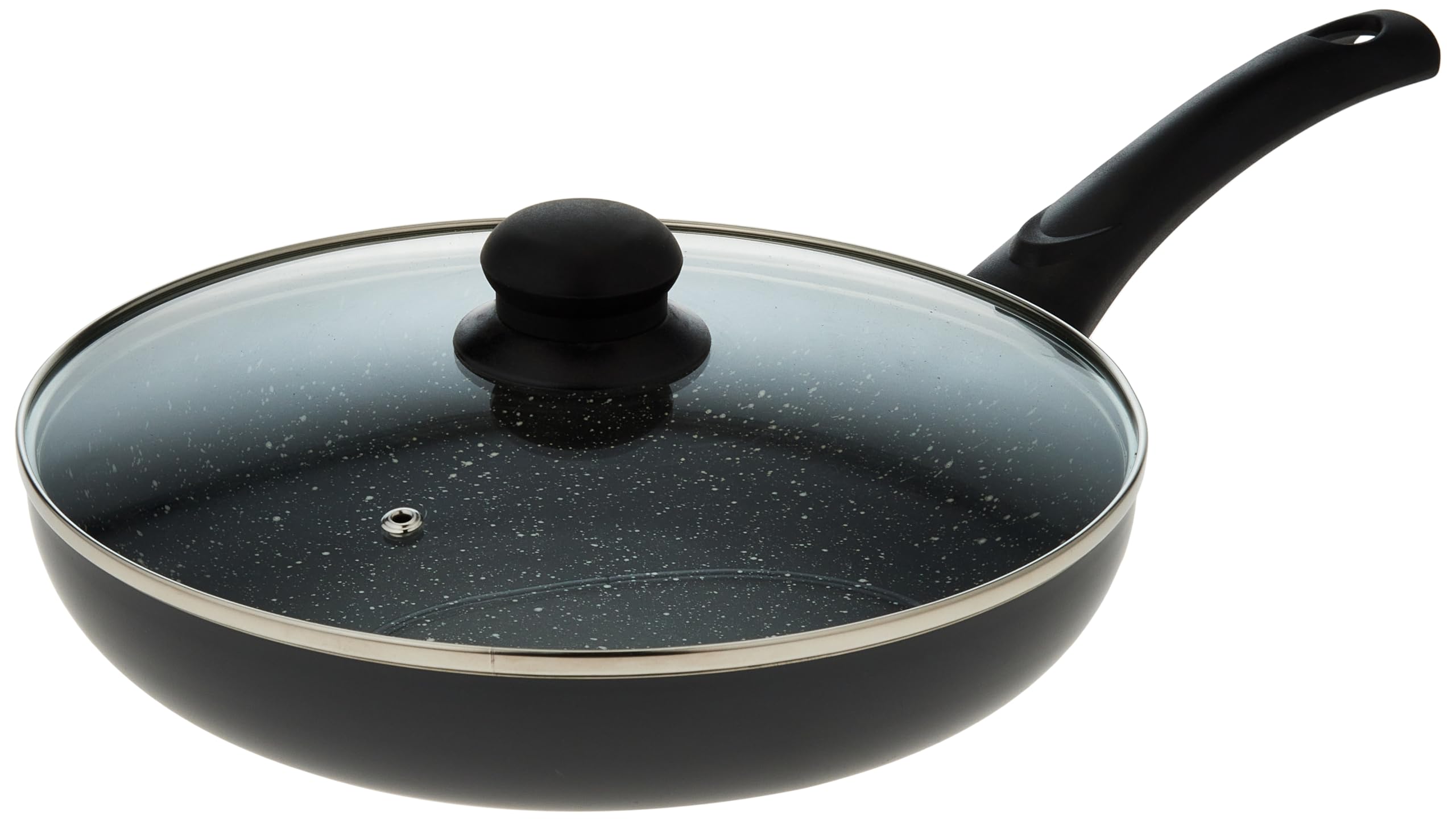 Delcasa 26Cm Non Stick Aluminium Frypan With Glass Lid, Grey, Dc1579