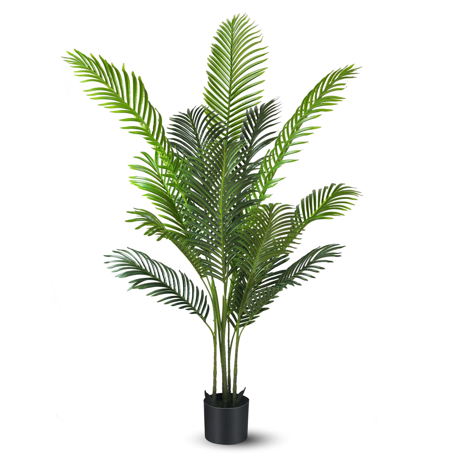 Artificial Tree Fake Plants: 135cm Areca Palm Fake Trees Faux Plants Indoor Realistic Plants for Office Home Room Store Decor