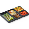 Prepd Cheat Sheets - Modular Sheet Pan Dividers Set - Premium, Non-Stick Silicone Sheet Pan Dividers (4-Piece Set, Charcoal)