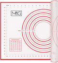 MMG Non-Stick Silicone Baking Mat Large 60x40cm Measuring Mat Glass Fibre Perfect for Bakers Kneading Pad Sheet is Heat Resistant and Oven-Safe (Pack of 1)