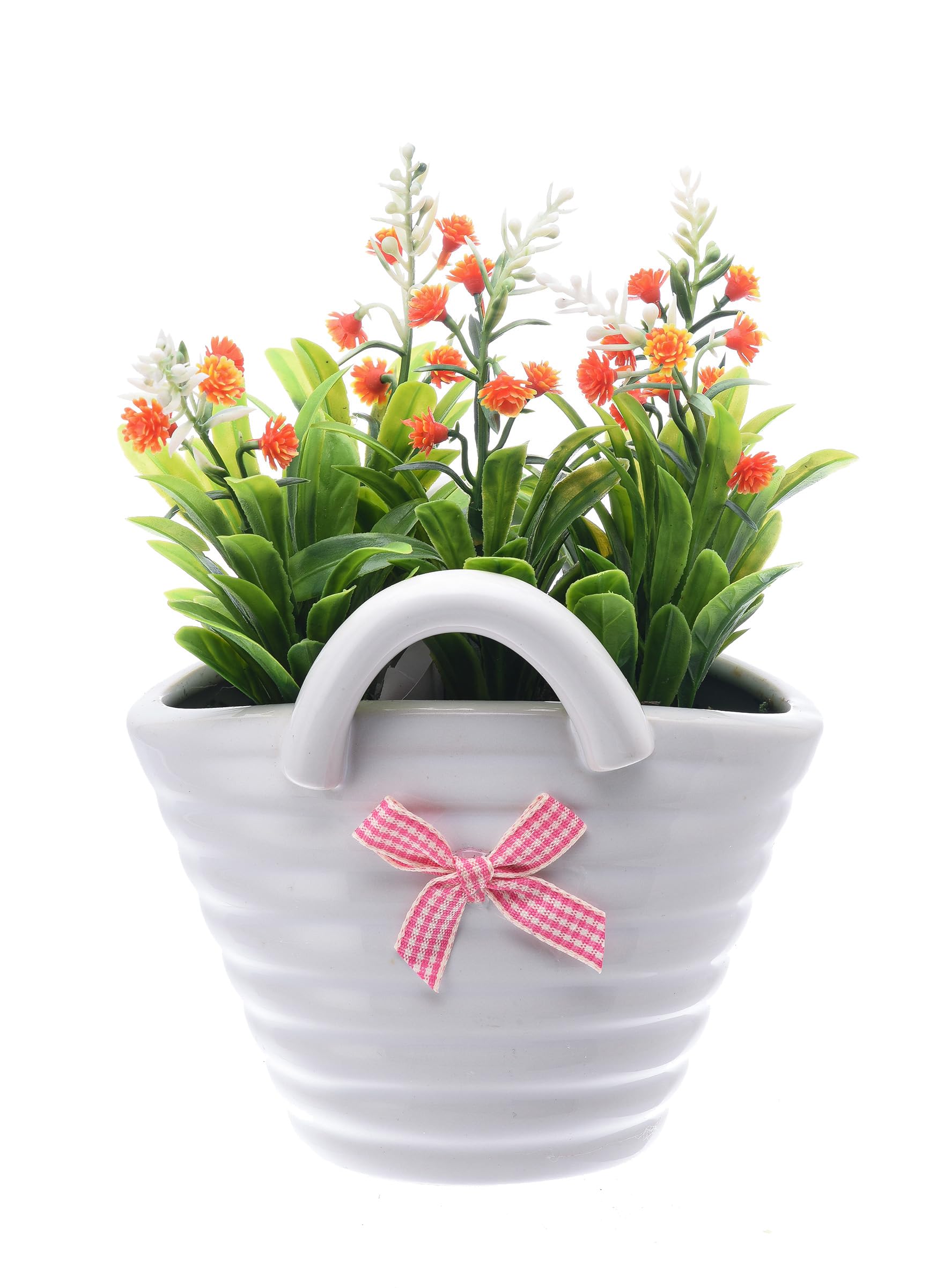 Artificial Plant With Pot 17X15X17Cm Orange