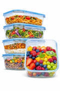 Set of 5 Glass Food Storage Containers with Lids, 1040ml / 35oz Meal Prep Glass Lunch Containers, Airtight Leak Proof, Microwave Freezer & Dishwasher Safe