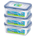 LocknLock 350ml Rectangular Airtight Food Storage PACK OF 3 - BPA-Free, Microwave, Freezer, and Dishwasher Safe