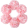Hydrangea Artificial Flowers, Artificial Flower Silk Hydrangea with Stem, 22 cm Fake Hydrangea Flower Heads for Wedding Home Garden Centrepiece Decorations, Pack of 6 (Pink)