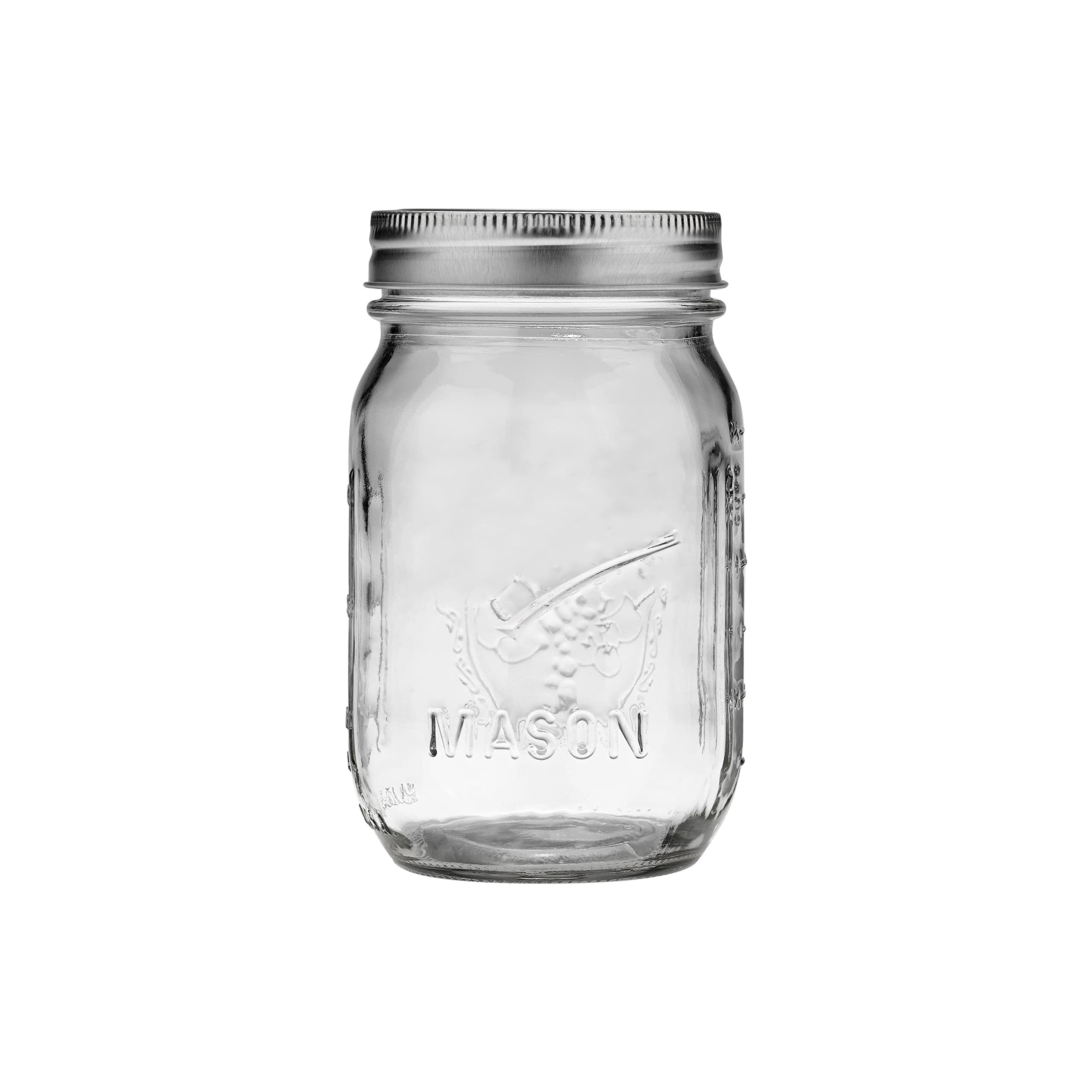 ELECDON Ball Wide Mouth Mason Jars (16 oz/Capacity) [6 Pack] with Airtight lids and Bands. For Canning, Fermenting, Pickling, Decor - Freezing, Microwave And Dishwasher Safe