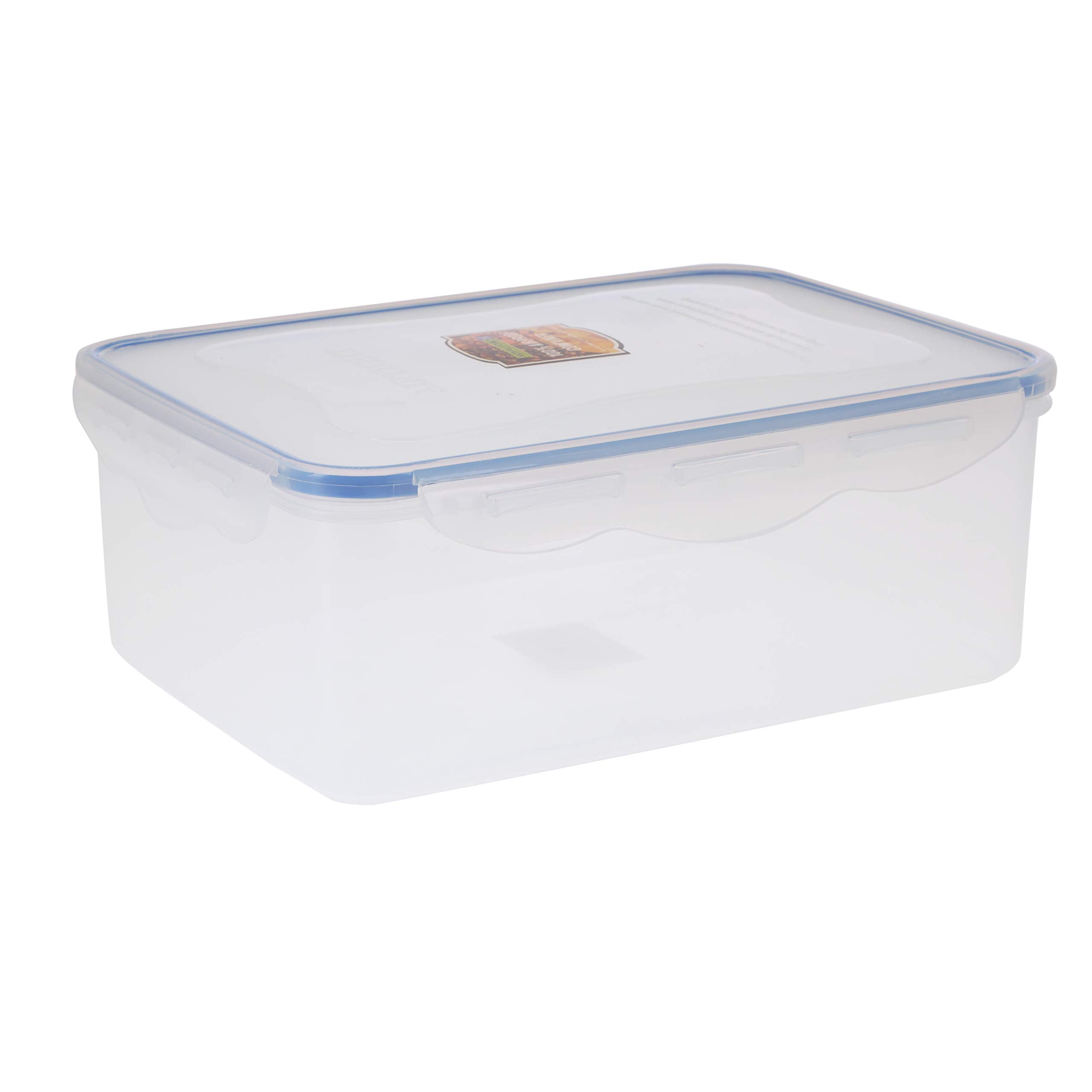 Royalford 2600ml Food Container |Transparent Meal Prep Container | BPA Free, Reusable, Airtight Food Storage Tray with Snap Locking Lid | Microwavable, Freezer & Dishwasher Safe| Bento Lunch Box