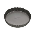 KITCHENCRAFT MasterClass Non-Stick Fluted Loose Base Quiche Tin Round 23cm (9"), Sleeved