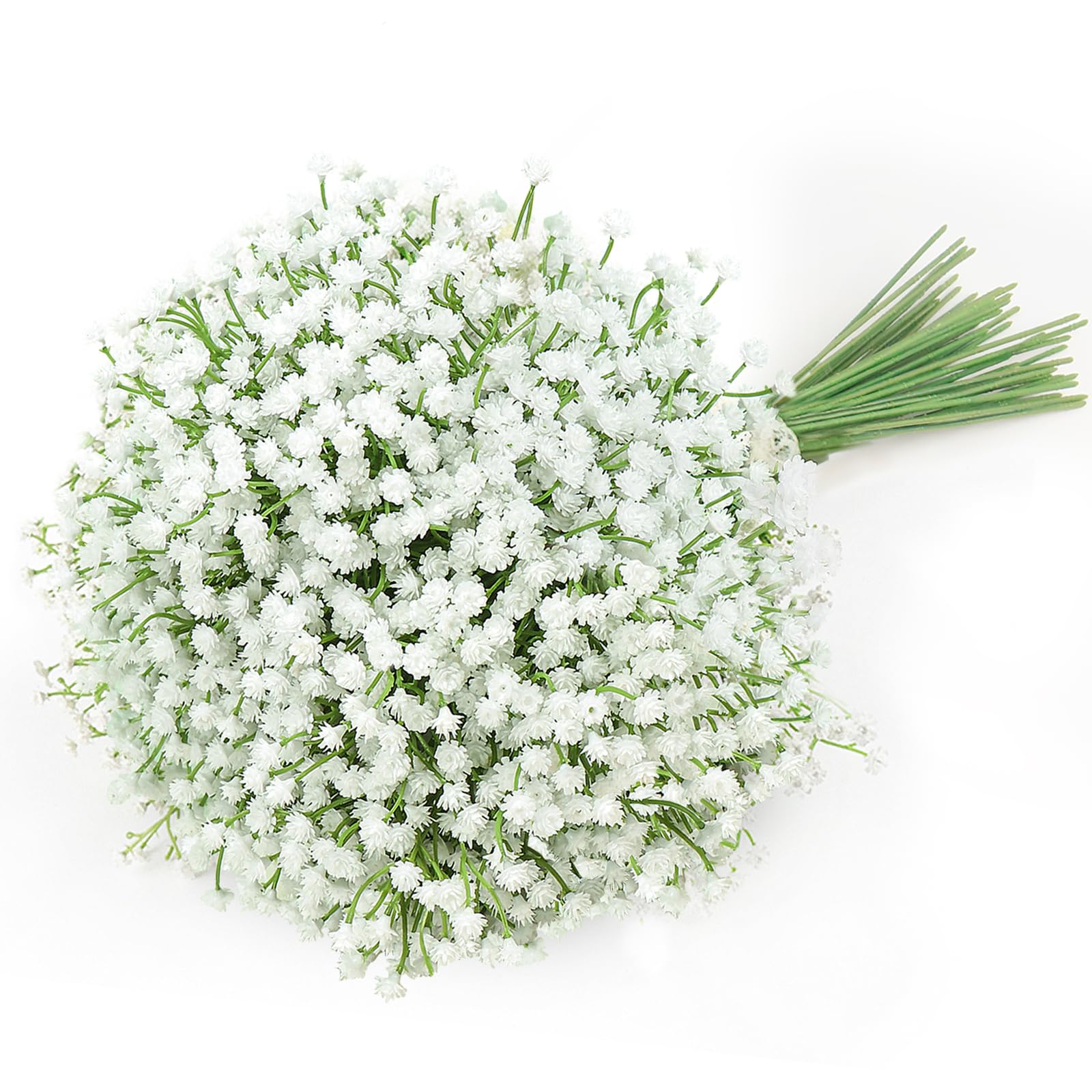 Artificial Baby Breath Flowers White Gypsophila Bouquets 21 pcs Real Touch Flowers for Wedding Party Home Decoration