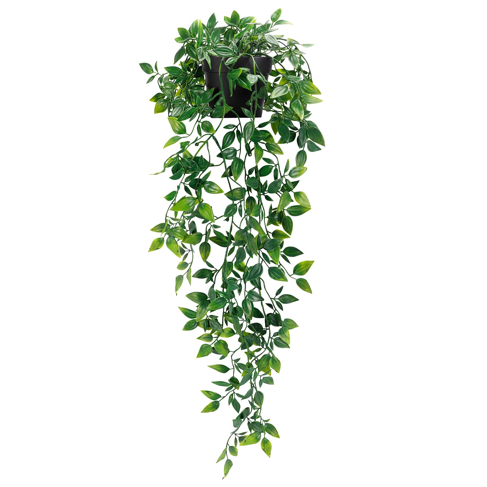 Artificial Hanging Plants Small Fake Potted Plants, Faux Plants for Indoor Outdoor Aesthetic Office Living Room Shelf Decor (1 Pack)