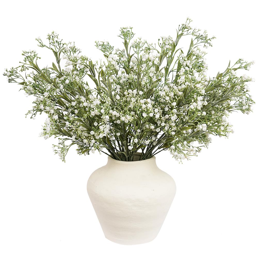 Artificial Plants,3Pcs 33inch Baby Breath Artificial Flowers Realistic Fake Flowers Faux Branches Greenery Stems for Wedding Shop Office Home Decor