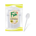 Fun Fun® Everyday Disposable Plastic Teaspoon Set 5 Inch - White - Pack Of 100