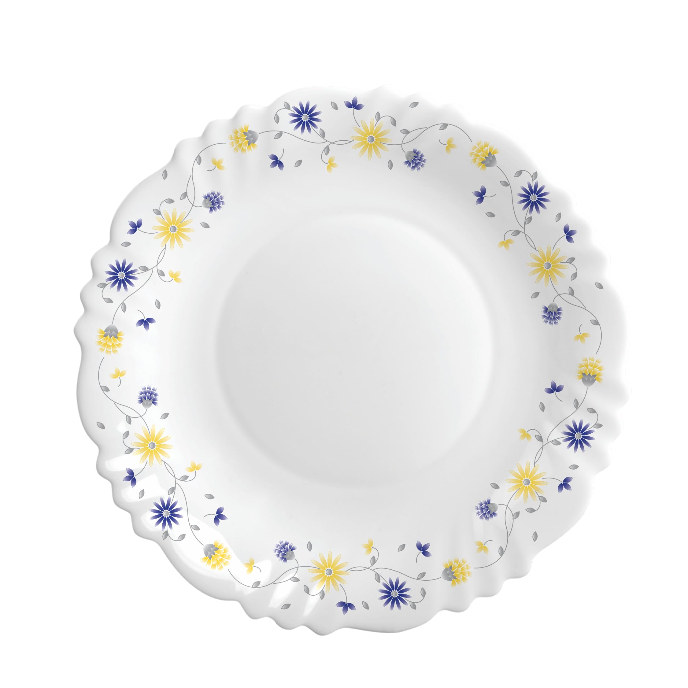 Ester Imperial Opalware Blooming Daisy Premium Quarter Plate, 19 cm, Dinnerware Dish for Kitchen Serving