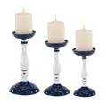 Deco 79 Candle Holder Sets, Blue, White, S