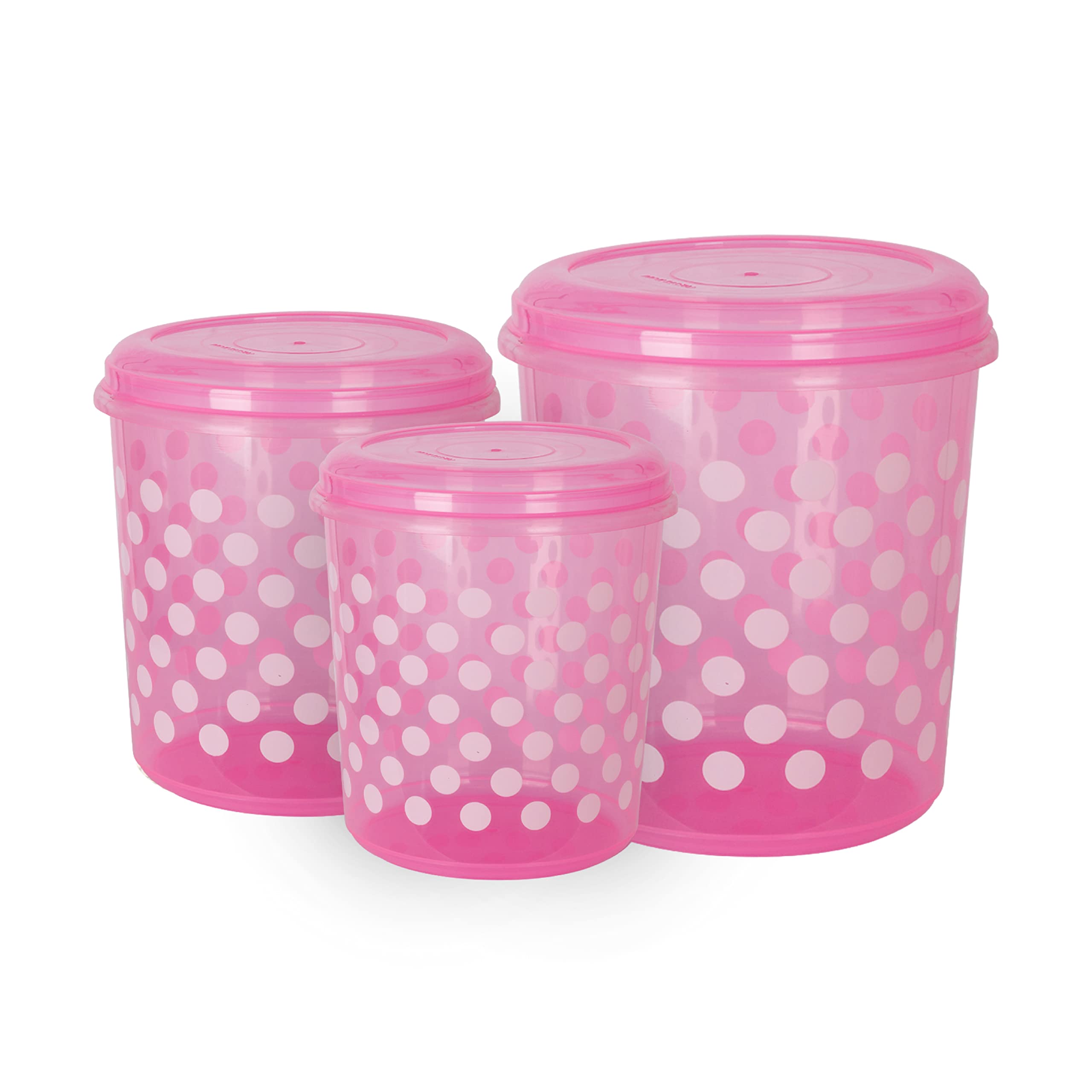 Esqube Presto Container Set 5/7/10 (Jelly Printed) - Pink