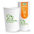 EcoEdge 12 Oz Disposable Heavy-Duty Party Paper Cups (Pack of 50) | Sustainable, Affordable, Premium, Durable, Chemical and Plastic Free | For Hot or Cold Beverages | Everyday Use | 100% Eco-Friendly