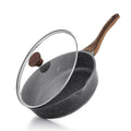SENSARTE Nonstick Deep Frying Pan Skillet, 26cm Saute Pan with Lid, Stay-cool Handle, Chef Pan Healthy Stone Cookware Cooking Pan, Induction Compatible
