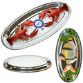 ARTC Stainless Steel Platter Kitchen Trays - Oval Shape Serving Tray, 304 Stainless Steel (50cm 2pc Set)