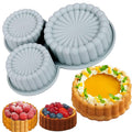X spring Cake Pan Silicone, Non-Stick 3-Cavity Round Baking Molds, Reusable Silicone Cake Pan for Perfect Charlotte Cakes, Ideal for Home Bakers and Professional Chefs