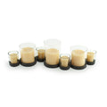 Danya B. Bubbles Glass & Iron Multiple Candle Holder