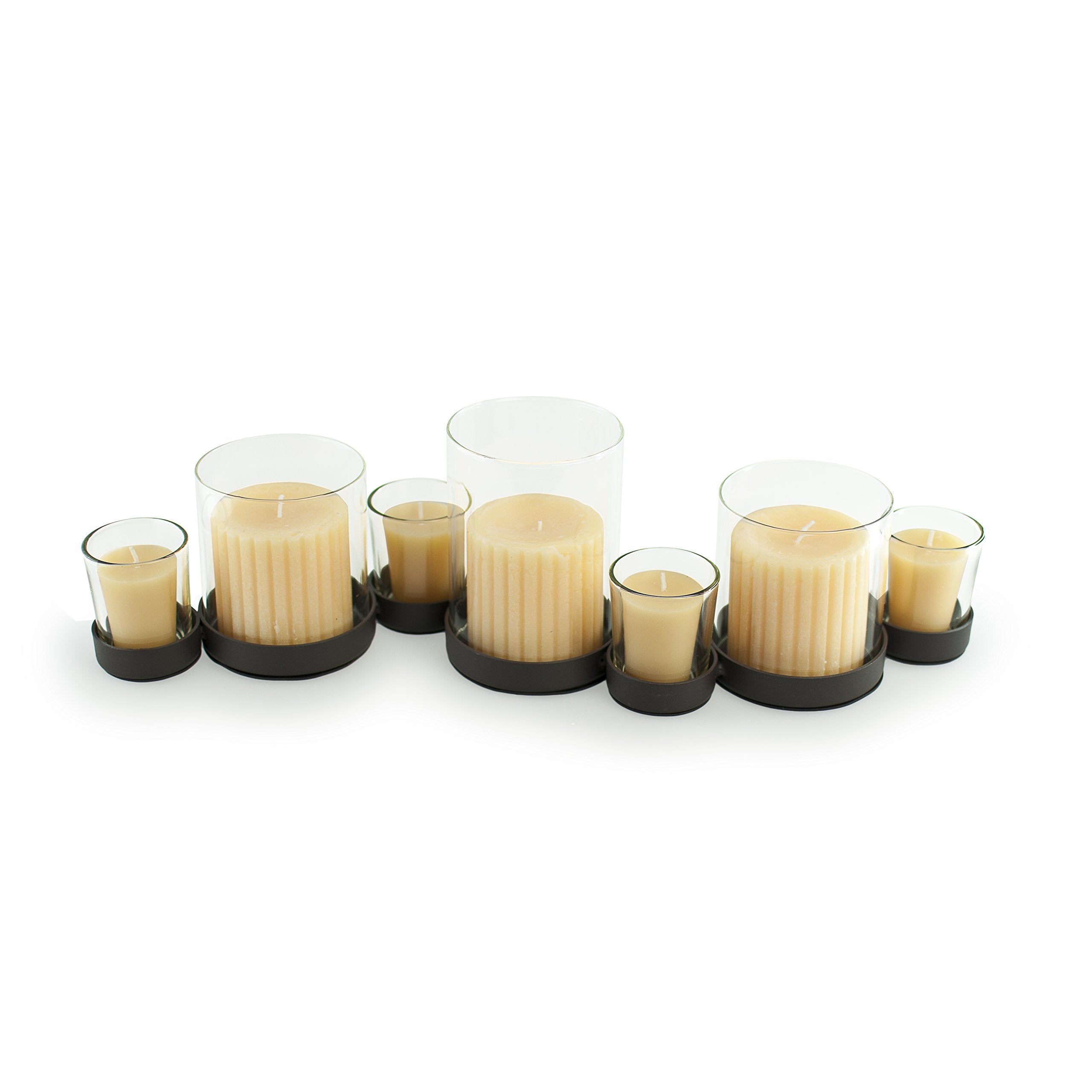 Danya B. Bubbles Glass & Iron Multiple Candle Holder