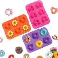 TERRIFI Silicone Donut Pan Set, Non-Stick Baking Pans for Doughnuts, Muffins, Cakes, Bagels, Easy Pop Out Design - Oven & Dishwasher Safe(Set of 3)
