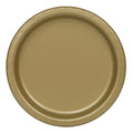 Unique Gold Round Paper Plates 9", Pack of 16 – Disposable Eco-Friendly Party Plates for Birthday, Wedding, Christmas, New Year, Anniversary, Celebration Tableware
