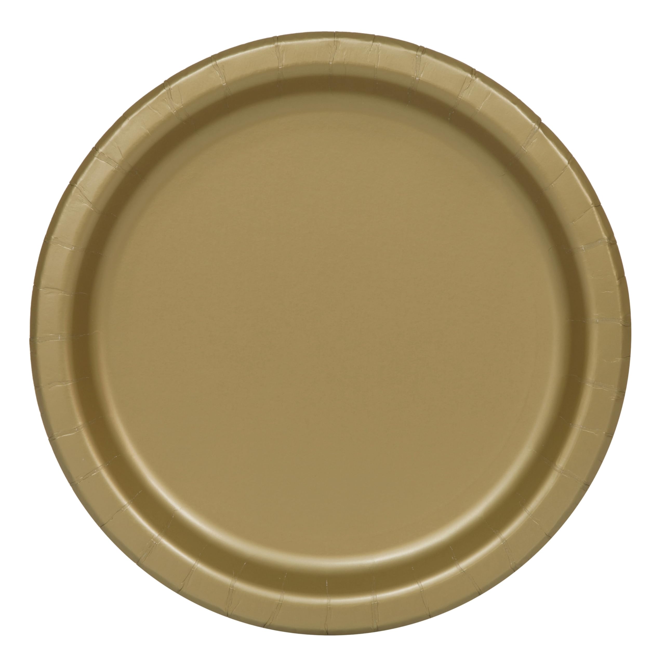 Unique Gold Round Paper Plates 9", Pack of 16 – Disposable Eco-Friendly Party Plates for Birthday, Wedding, Christmas, New Year, Anniversary, Celebration Tableware