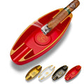 Cigar Ashtray with 2 Cigar Holder Portable Travel Ashtray Unique for Outdoors Indoors (Red)