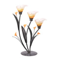 Accent Plus Gifts & Decor Amber Lilies Flower Decorative Tealight Candle Holder