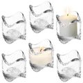 Crystal Tea Light Holders, Votive Candles Glass Candle Cups, Wedding Table Centerpiece, Home Decor, Party, Dinner Modern Centerpiece For Living Room Decor 2 In (Set Of 6)