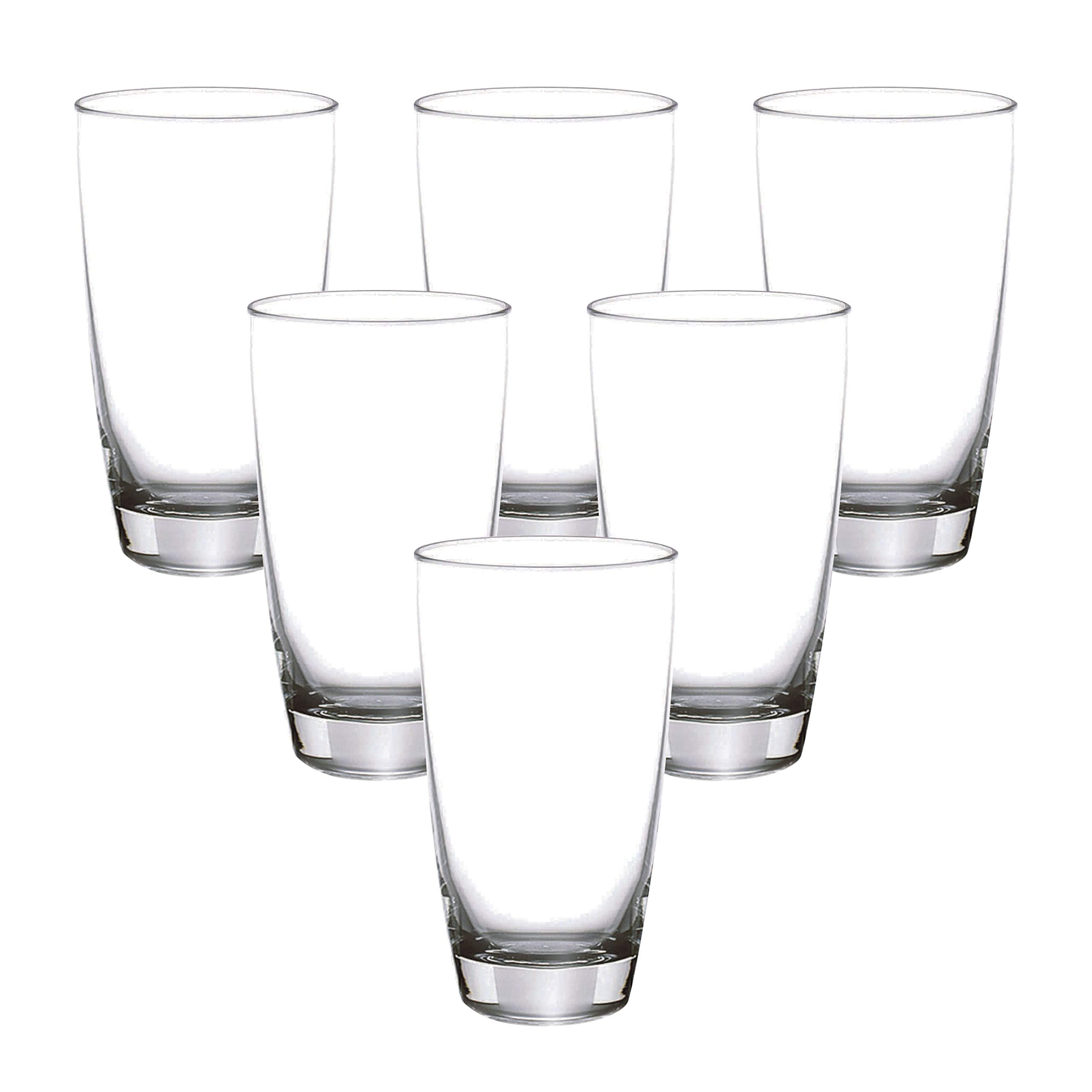 Ocean Tiara Long Drink Glass, 465Ml, Set Of 6, B12016, Mocktail Glass, Highball Glass, Beverage Glass, Water Glass, Juice Glass