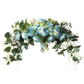 Wedding Arch Flowers, 30 Inch Rustic Artificial Floral Swag for Door Lintel, Green Leaves Rose Peony Sunflowers Table Centerpieces Home Decoration