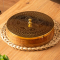 CÜRAA by YFL home Spice Box for Kitchen with Spoon (Acacia Wood, 7 Detachable containers, 120 ML) | Masala box for Kitchen | Spice Storage Container | Stylish Masala Dani for gift