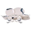 Royalford 40pieces Dinner Set, White, H 27.4 x W 48.8 x D 19.8 cm