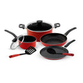 Delcasa 8Pc Nonstick Cookware Set Casserole+ Lid, Sauce pan+ Lid, Frypan, Dosa Tawa, 2pcs nylon tool