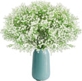 12 Pcs Artificial Gypsophila Flowers Faux Baby Breath Bouquet Real Touch Flowers for Home Wedding Party Office Decoration DIY Wreath Arrangement (White)