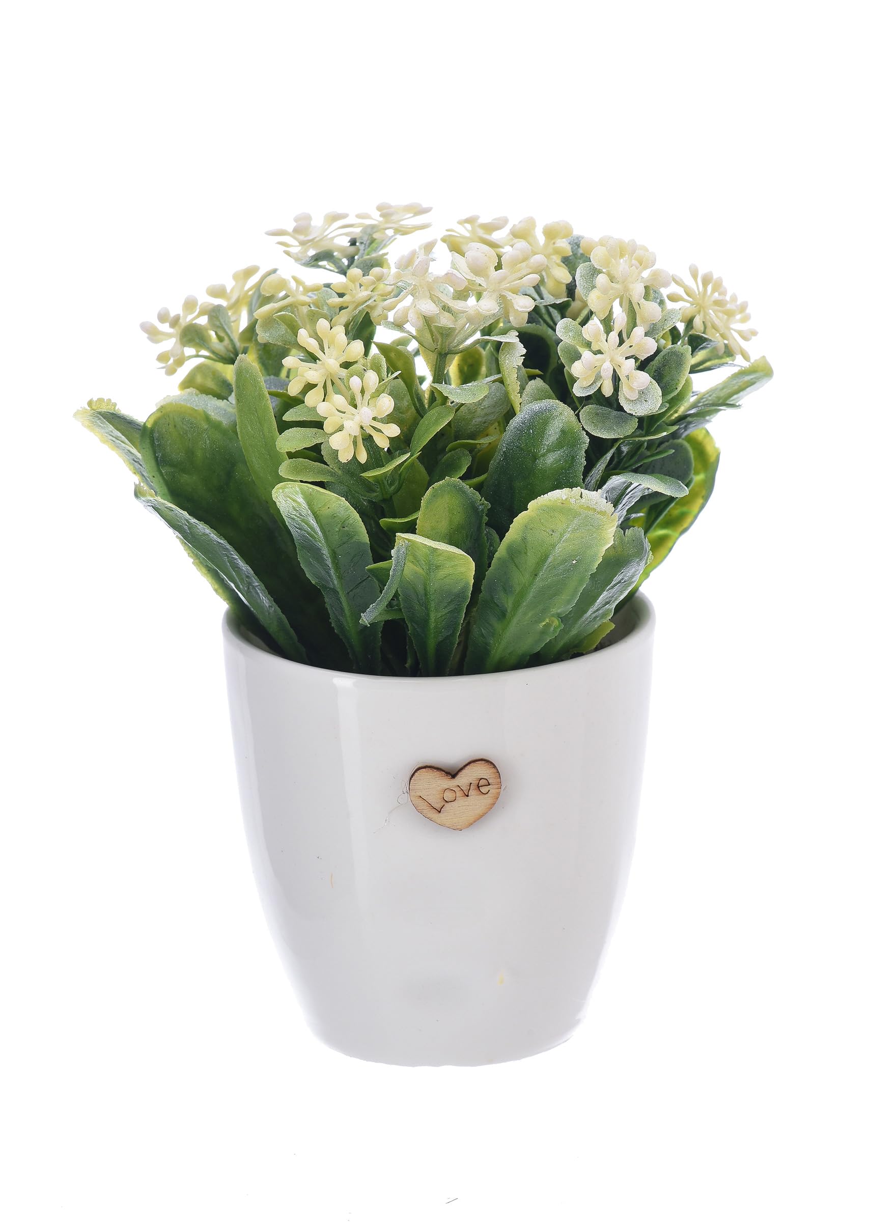 Artificial Plant With Pot 13X7X13Cm White