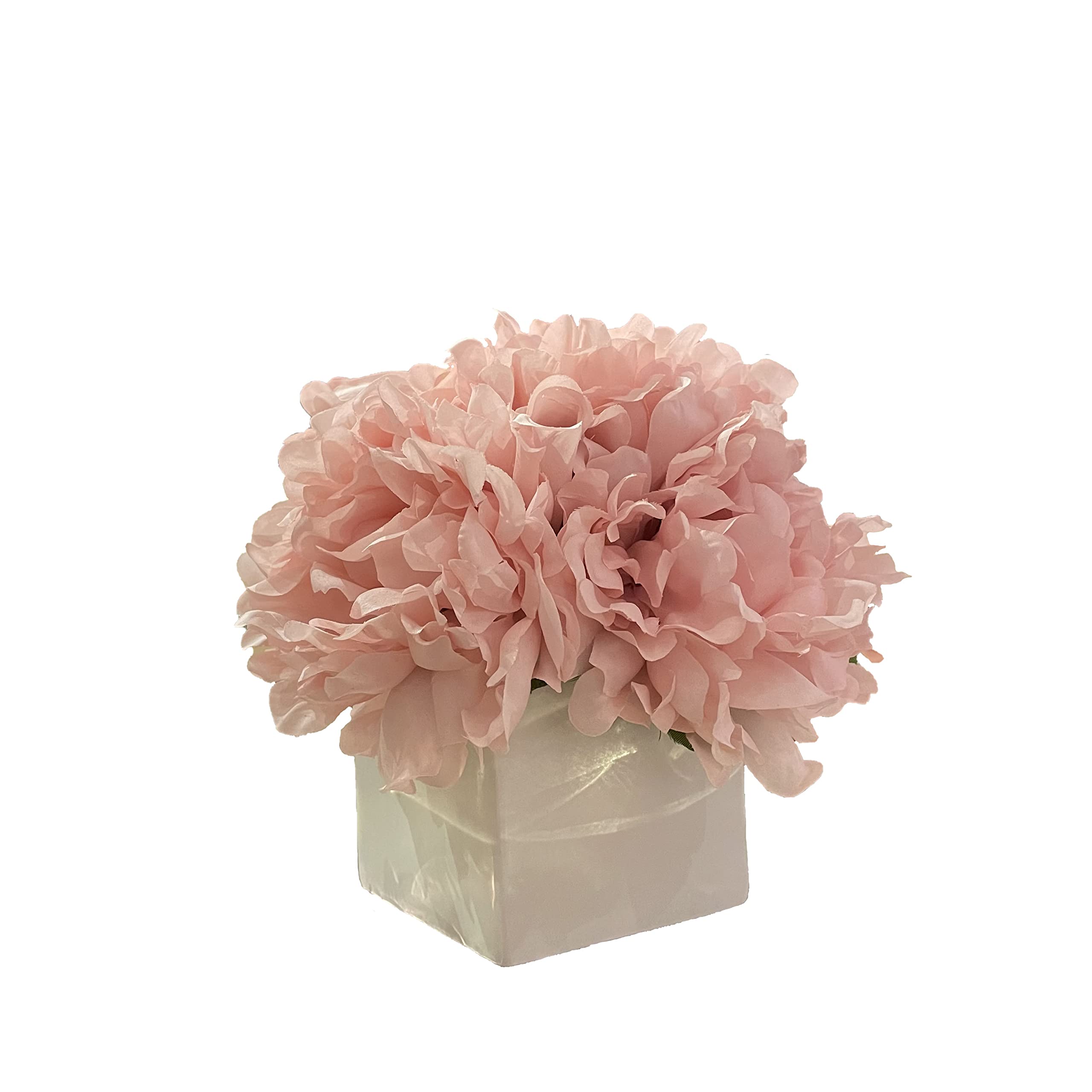 Artificial Flowers with Vase, Fake Peony Flowers in Vase,Faux Flower Arrangements for Home Decor