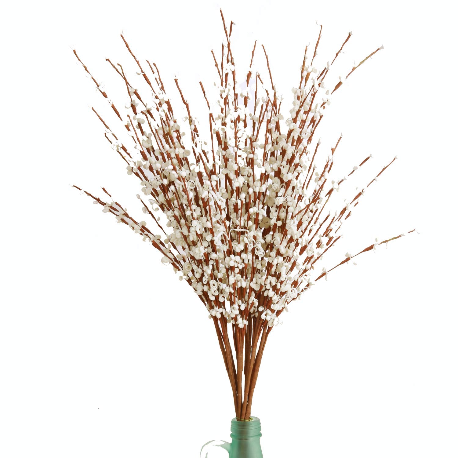 10 Pieces 29.5" Long of Artificial Flowers Fake Flowers, White Artificial Flowers for Wedding Home Office Party Hotel Indoor or Yard Decoration(White)