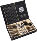 OPEKX 24-Piece Stainless Steel Cutlery Set with Gift Box – Silverware Flatware Utensils for 6, Includes Forks, Spoons & Knives – Durable, Rustproof, Dishwasher Safe Tableware for Home & Dining