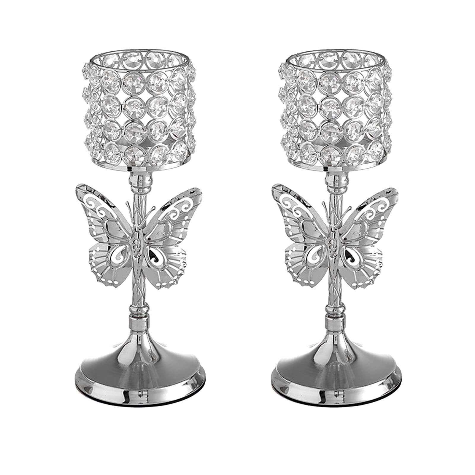 Gold Crystal Cylinder Candle Holders,Cylinder Ornaments for Living Room,Crystal Tea Light Candle Holders for Wedding Coffee Table Decorative Centerpieces/Home Accessories/Wedding
