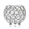 OwnMy Crystal Bowl Votive Candleholder Sparkly Tea Light Candle Holders Candle Lanterns Decorative Candelabra Vase for Christmas New Year Wedding Table Centerpieces