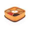 Delcasa DC2887 Airtight Spice Box, 19 cm x 19 cm x 6.3 cm Size, Brown