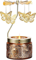 YelaJoy Hummingbird Rotating Scented Candle, Elegant Glass Jar?Candle Rotating Candelabra, Rotating Aromatherapy Souvenir, Butterfly Gift for Women?Wife, Girlfriend or Friends with Scen