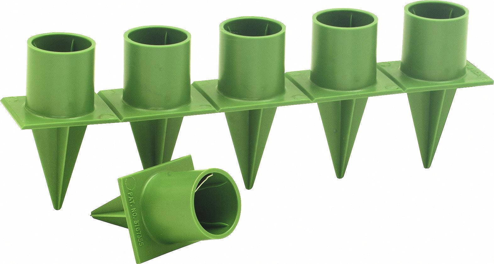 Melostu Taper Candle Holder Standard 1" Green 36 Pieces Per Package Candleholder