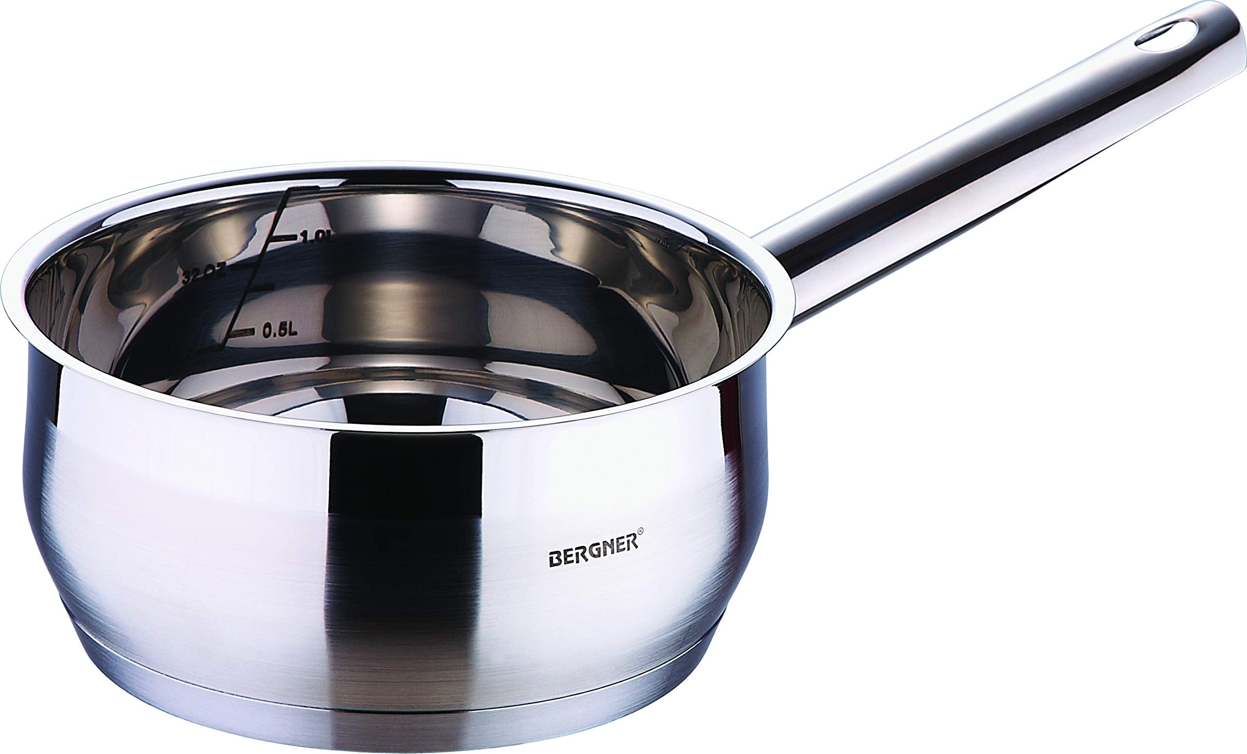 Bergner Gourmet Saucepan SS Induction, Silver, 14 cm, BG6501, 1 Litre